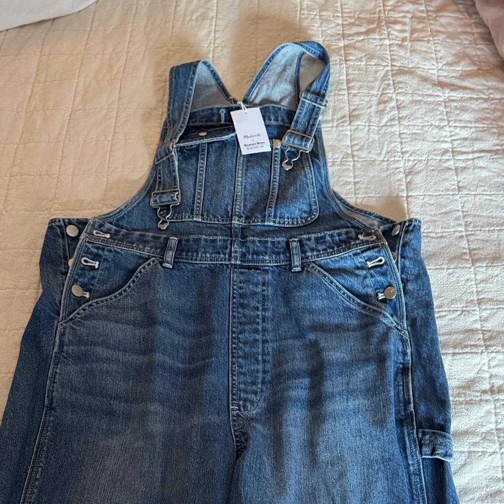 Madewell Blue Denim Overalls Kaihara Denim